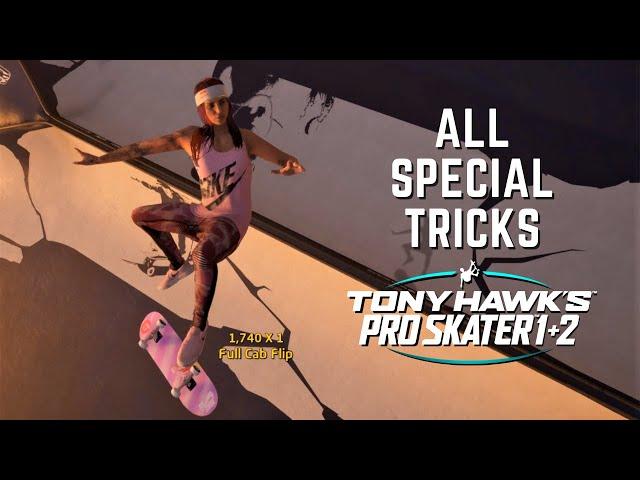 TONY HAWK'S PRO SKATER 1 + 2: All Special Tricks!