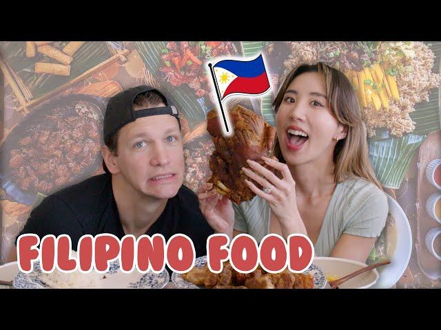  Filipino Food in LA! crispy pata, kare-kare, sinigang..  | YB vs. FOOD