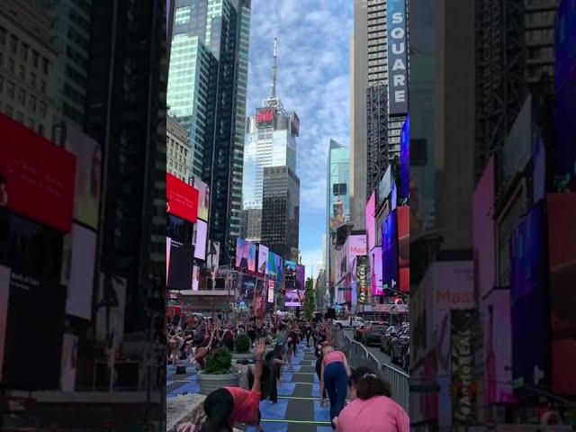 international Yoga in Times Square #newyorkcity #shorts #nyc   #manhattan #viral #yoga