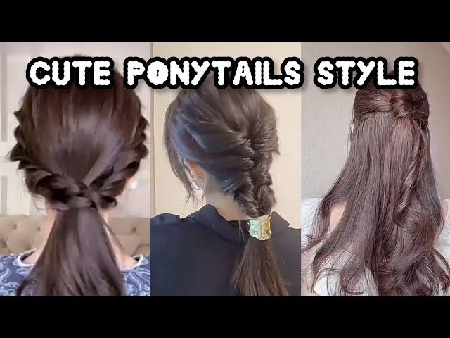 Cute hairstyle for girls | Cute aesthetics ponytails | thatglamworld