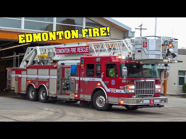 EDMONTON FIRE RESCUE | Fire Trucks Responding Compilation - *VARIOUS FIRE STATIONS!*