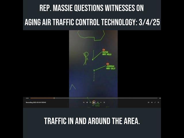 Rep. Massie Questions Witnesses on Aging Air Traffic Control Technology: 3/4/25