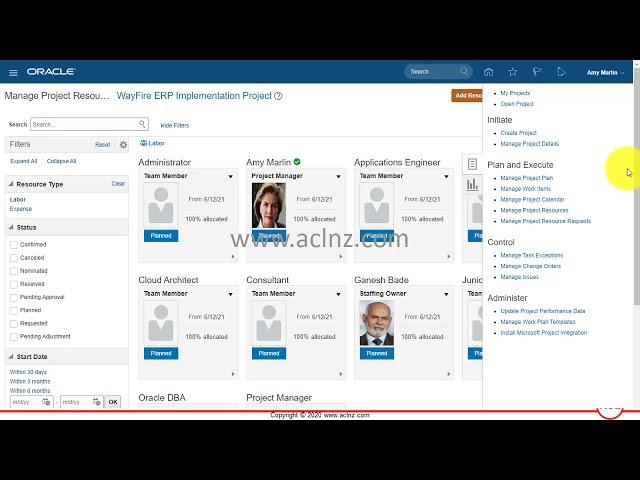 How to create a Project in Oracle Fusion PPM Project Management Cloud? (on Release 21B)