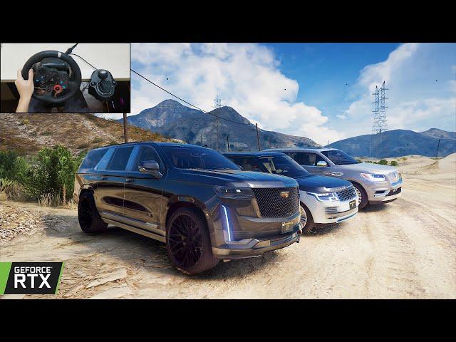 GTA 5 - 2022 Cadillac Escalade ESV Sport - Full-size SUVs OFFROAD CONVOY