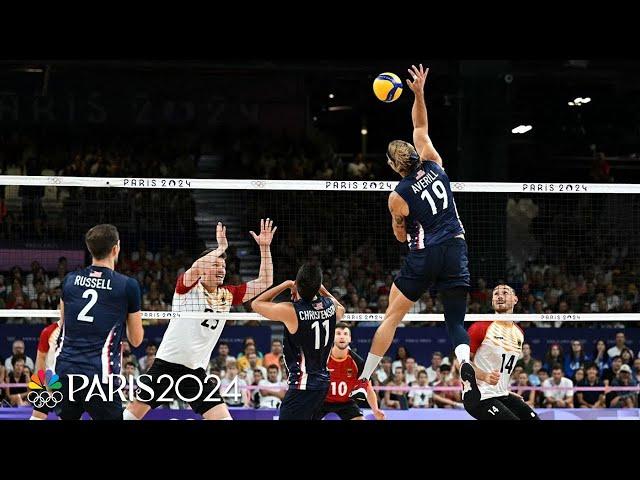 USA fights off Germany, avoids disastrous collapse in men's volleyball | Paris Olympics | NBC Sports