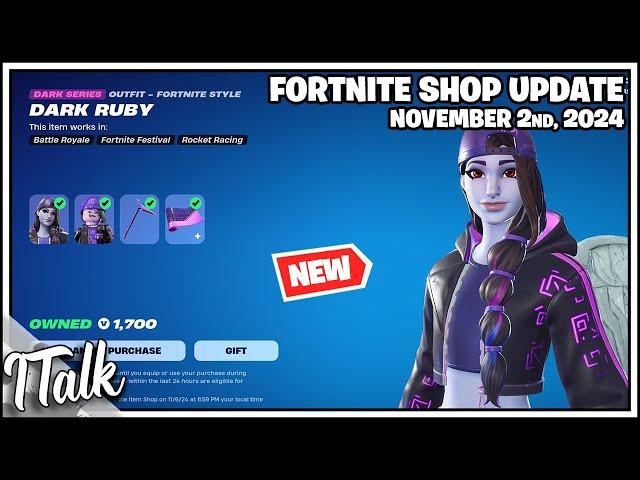 *NEW* DARK RUBY SKIN! Fortnite Item Shop [November 2nd, 2024] (Fortnite Chapter 2 Remix)