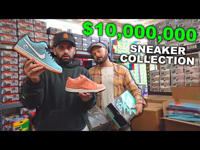 INSIDE THE SECRET SNEAKER WAREHOUSE!! Crazy Collection of RARE Nike Dunks, Jordans and MORE! PART 1