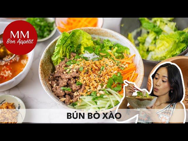 Bún Bò Xào • Vietnamese Sautéed Beef Noodle Bowl