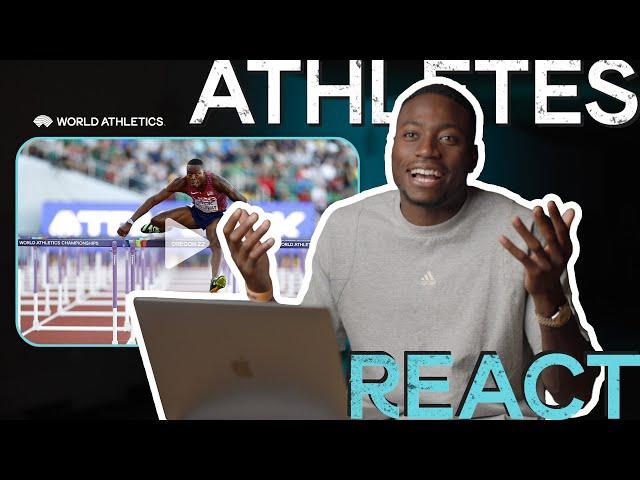 Grant Holloway reacts to second 110m hurdles World Athletics Championships  | Athletes React