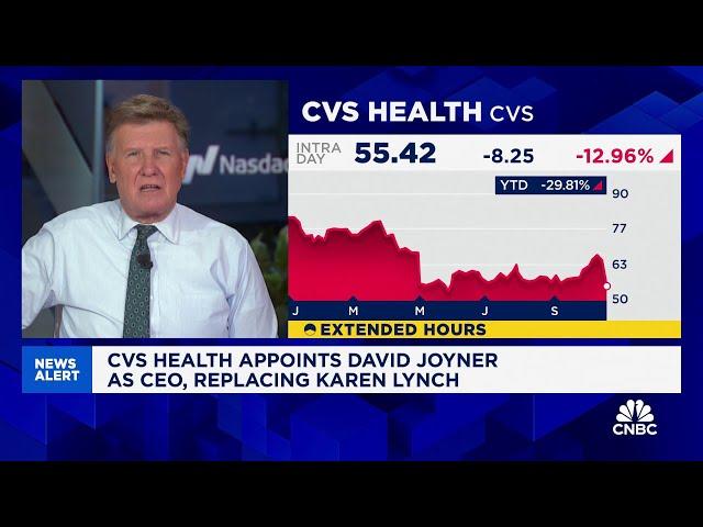 CVS replaces CEO Karen Lynch with exec David Joyner as profits, share price suffer