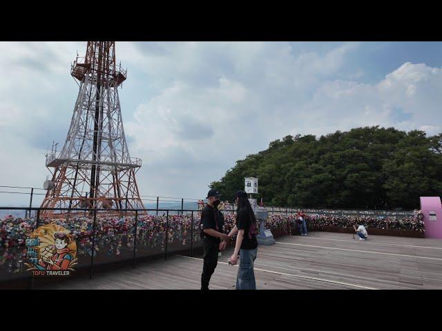 People-Watch at Namsan Tower, The Landmark of Seoul's Skyline | KOREA WALKING TOUR (4K)