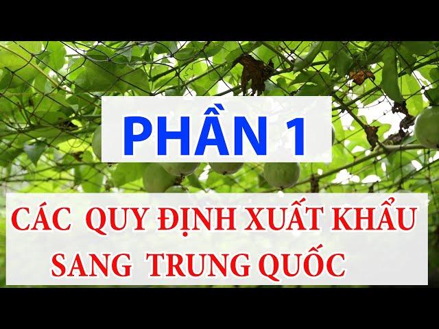 Các Quy Định Xuất Khẩu Nông Sản (Trái Cây) Sang Trung Quốc [Phần 1]