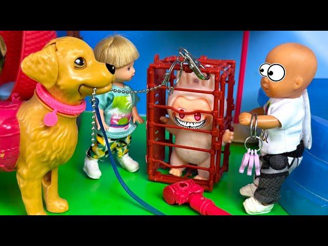 DOES HE BITE? LABU IS IN A CAGE, SAVE THE KIDS Katya and Max are a funny family DARINELCATV Barbie