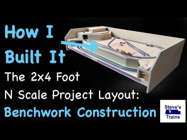 2x4 Foot N Scale Layout: Building the Benchwork