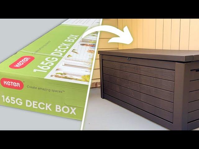 How to Assemble Keter Resin Deck Box from Sam’s Club // And Has it Held Up Over 2 Years? ‍️