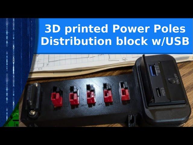 Ham radio and 3D printing - Power Poles distribution block with USB charger