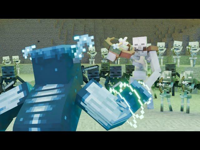 Warden vs Mutant Skeleton -EPIC FIGHT- (Minecraft Animation)