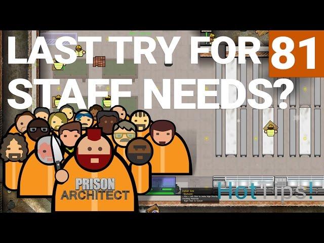 Prison Architect 2.0 - Ep 81 - Solving Staff Needs? - Let's Play