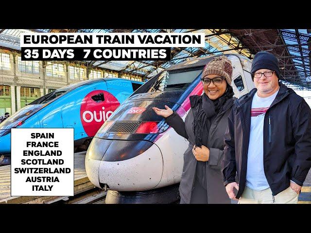 35 Day European Train Vacation To 7 Countries Riding the Caledonian Sleeper Eurostar Glacier Express