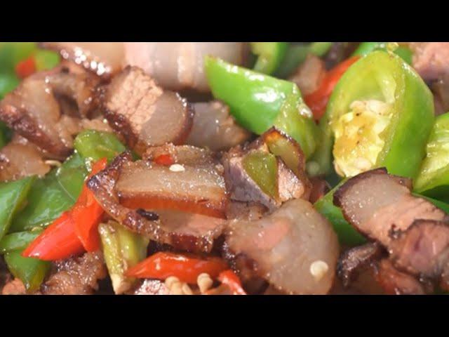 簡單又好吃的辣椒炒臘肉，超級下飯#food #美食 #美食分享 #cooking