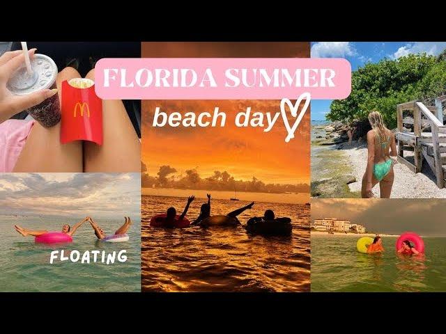 day in my life in Florida: going to the beach, McDonald’s, & floating at sunset