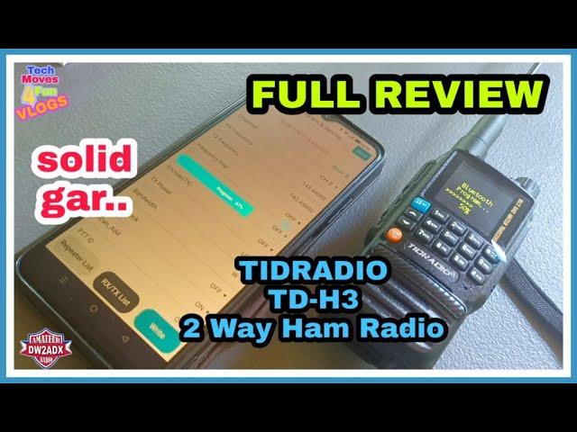 FULL REVIEW | TIDRADIO TD-H3 | 2 WAY HAM RADIO #TidRadio #TidRadioTDH3HamRadio #TechMoves4Fun