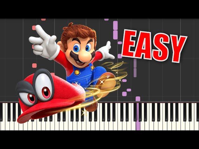 Run, Jump, Throw! 1 - Super Mario Odyssey - Easy Piano Tutorial