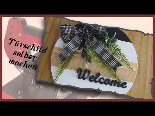 Türschild selber machen / aus Holz / Holzschild / Dekupiersägearbeit