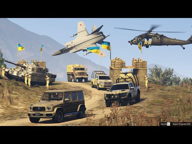 Russia vs Ukraine War | Russia Attacks on Ukraine Military Convoy - GTA 5