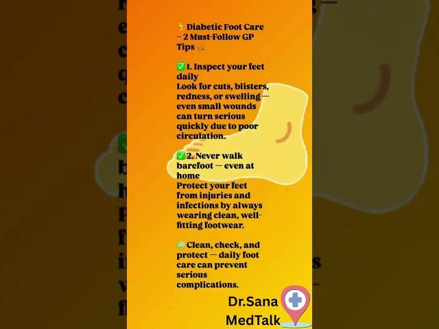 "Stop This to Save Your Diabetic Feet!  #Shorts”|Dr.Sana MedTalk  #doctortips #naturalhealth