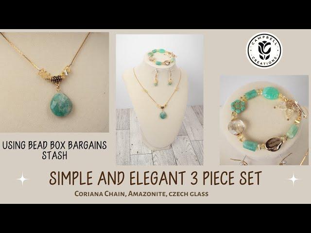 SIMPLE and Elegant 3 Piece Set Using Bargain Bead Box Stash