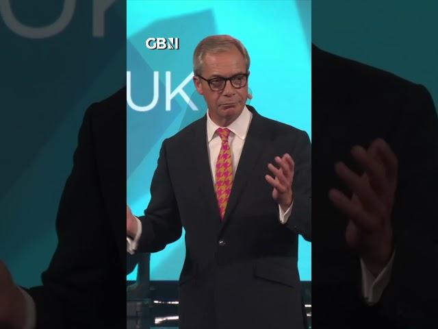  Nigel Farage mocks Keir Stamer in the first few seconds of his conference speech #gbnews