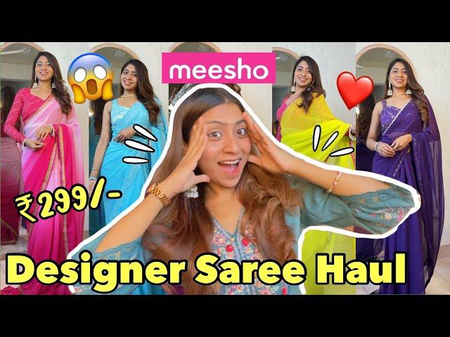 *Huge* Meesho Saree Haul🩷Try on haul - Vidhi Rajput #meeshohaul #meeshofinds