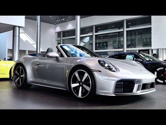 The New 2025 Porsche 911 Carrera Cabriolet in GT Silver | Walk Around |