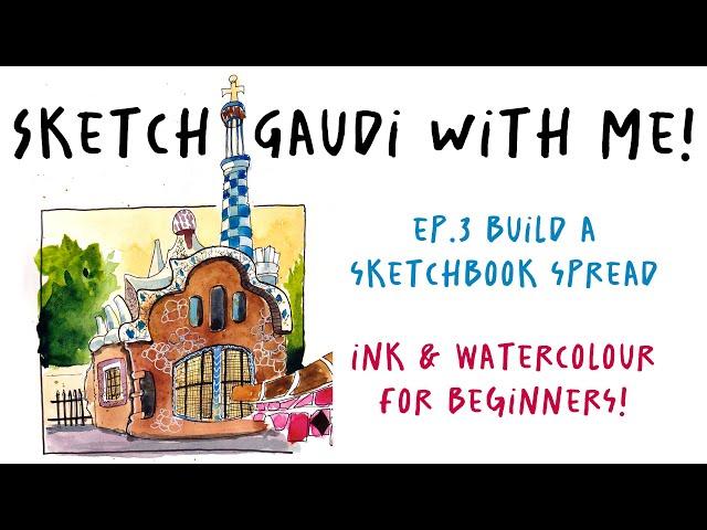 Building a Sketchbook Spread (ep.3) | Ink & Watercolour Sketching for Beginners