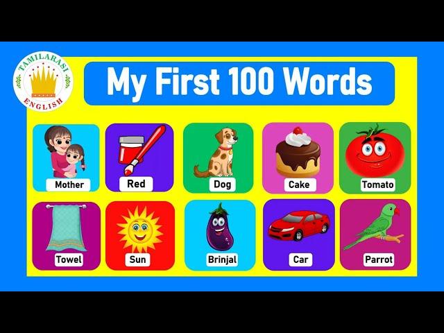 My First 100 Words in English for Kids and Children|Tamilarasi English VocabularyLearning