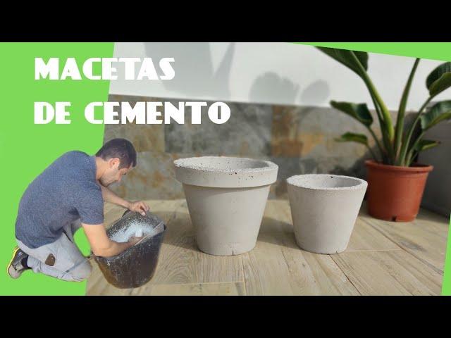 Como hacer MACETAS de CEMENTO y POLIESTIRENO reciclado (UNICEL) // PASO a PASO