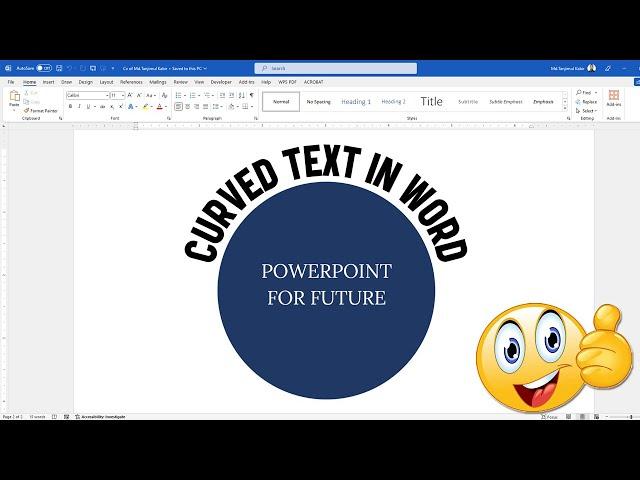 How to Curve Text in Microsoft Word | MS word Quick Tips