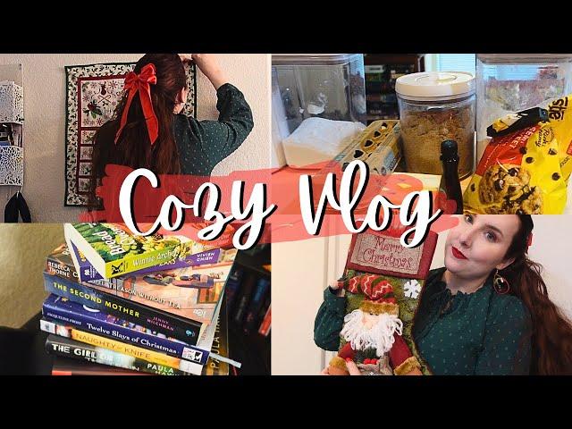 Cozy Christmas Vlog  Reading Mysteries, Decorating, Baking,  Book Declutter