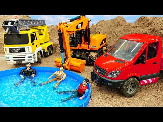 Concrete mixer truck, sand truck, excavator, crane truck, pool truck, Rescue Dinosaur