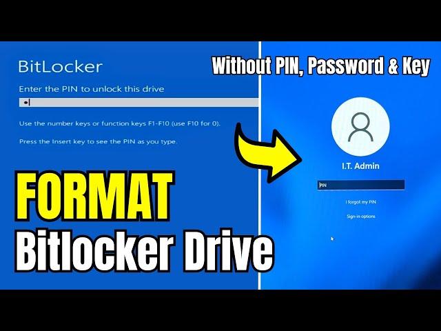 How to FORMAT Bitlocker Encrypted DISK Without KEY (2024) in Window 10/11