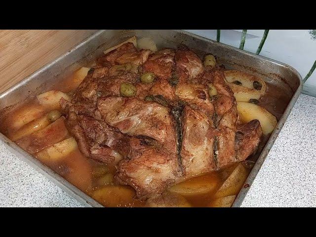 Pernil al Horno con papas / Receta Ahorra tiempo / Cena de Navidad ó Año Nuevo