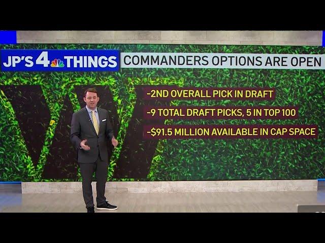 JP's 4 Things: Commanders options are open | NBC4 Washington