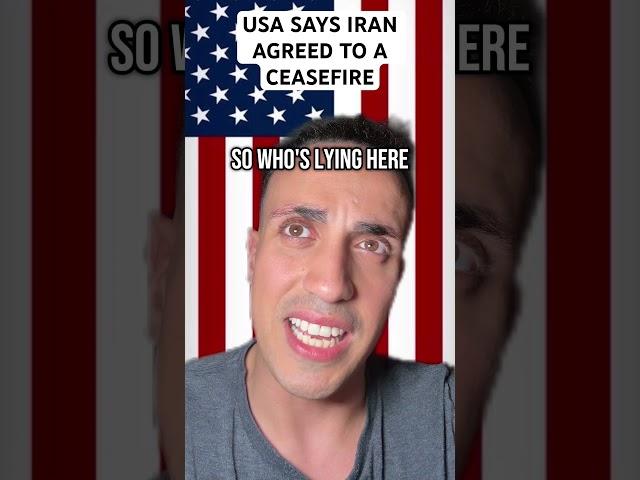 USA Says Iran Agreed To A Ceasefire