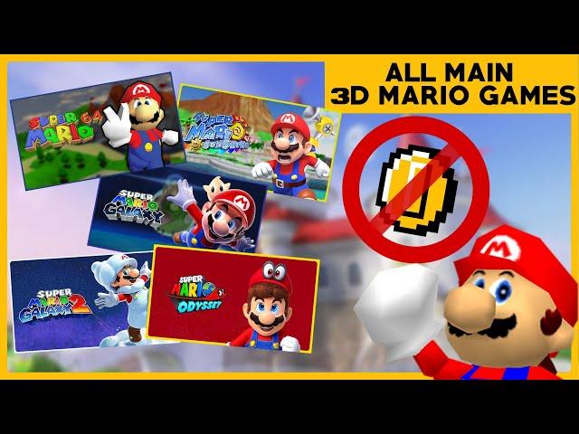 All Main 3D Mario Games WITHOUT A COIN Compilation!