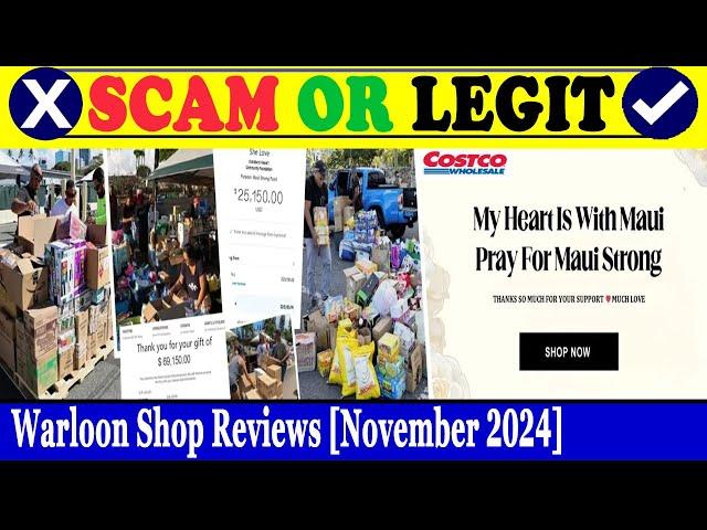 Warloon Shop Reviews (Nov 2024) - Find Out The Legitimacy Of This Website? Must Watch! |