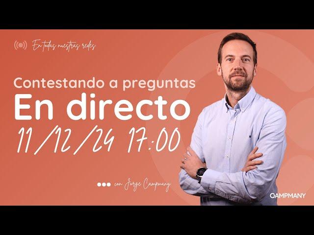  EN DIRECTO ¡Resuelve dudas laborales y de Seguridad Social con Jorge! 11/12/24 a las 17:00