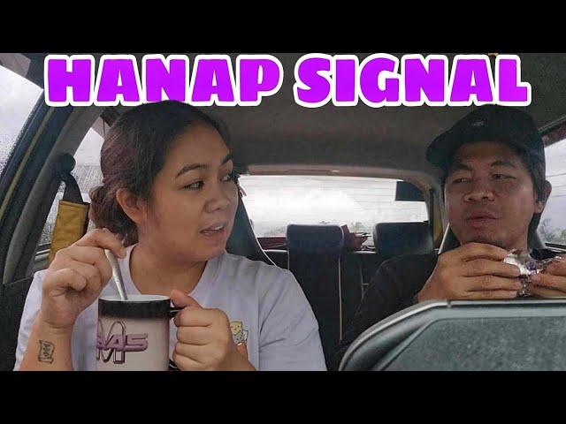 Naghanap ng Signal at Nag-Food Trip sa Sasakyan