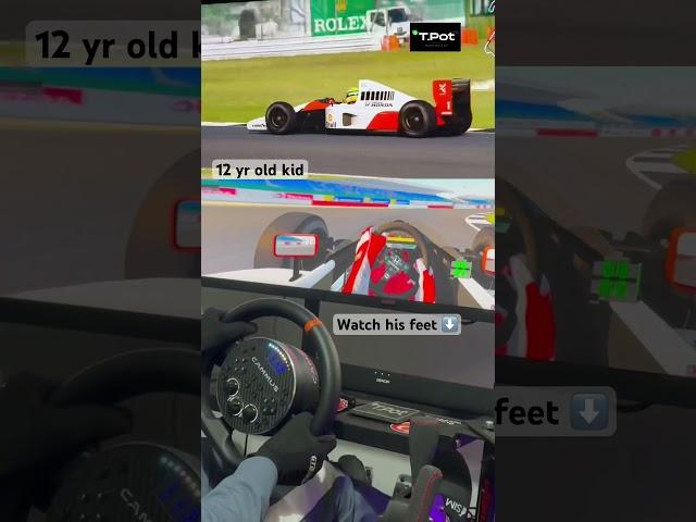 Thomas Potter attempts the same braking technique as #senna in his #f1 #car #foryou #esports