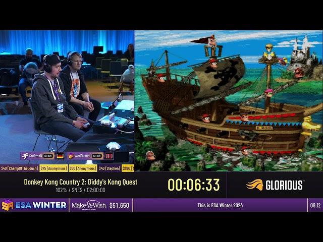 Donkey Kong Country 2: Diddy's Kong Quest [102%] by StoRmsN - #ESAWinter24